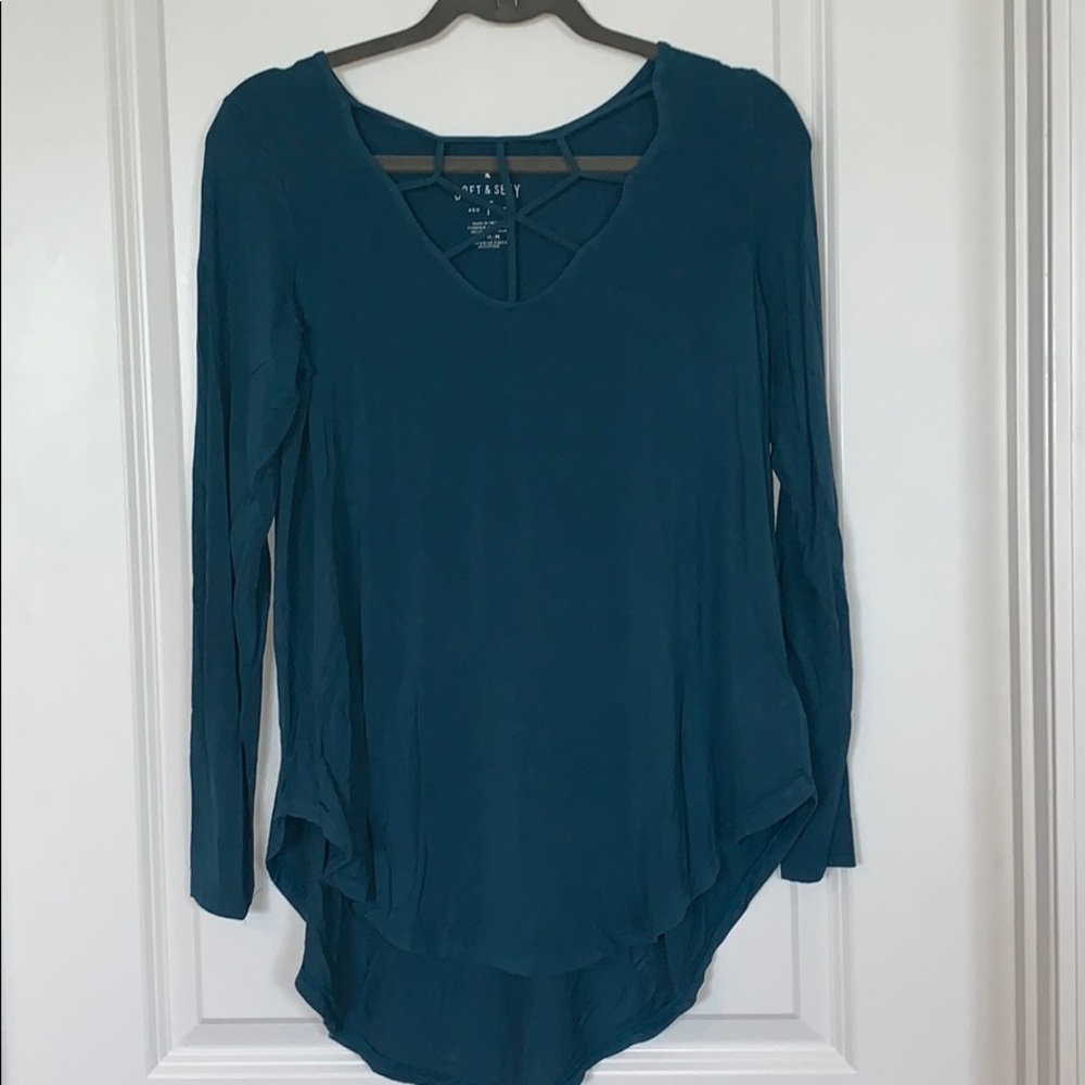 Blue long sleeve American Eagle